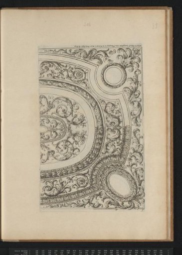 Marquetry with round and oval medallions