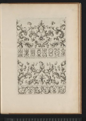Four bands with leaf motifs