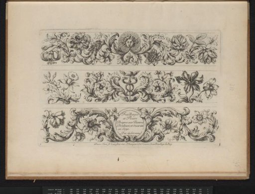 Title page with three ornamental friezes