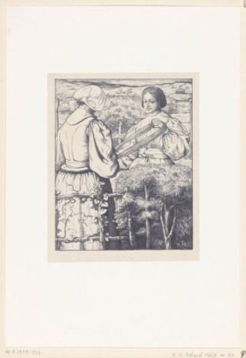 Girls from Huizen winding yarn