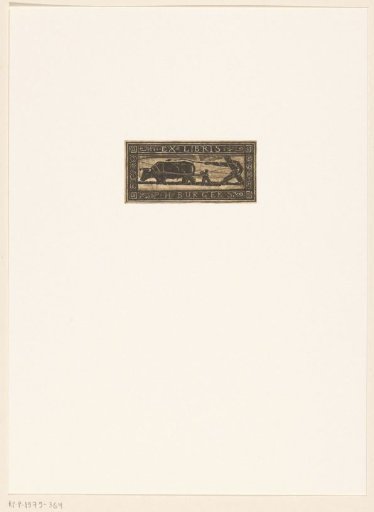 Ex libris of P.H. Burgers