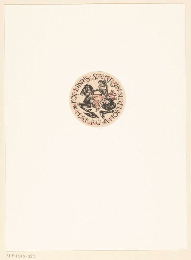 Ex libris of S.A. Krijn