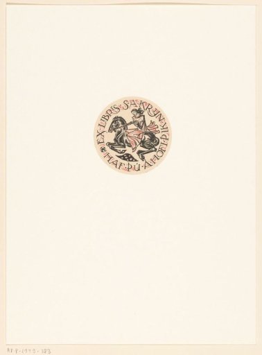 Ex libris of S.A. Krijn