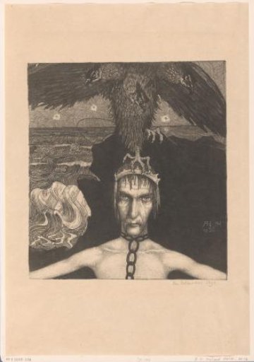 Chained Man with a Three-headed Bird of Prey on his Head