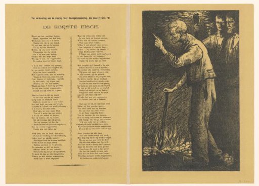 Labourer with a Burning Torch and Raised Finger