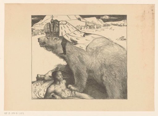 Tsar Nicholas II of Russia on the Russian Bear