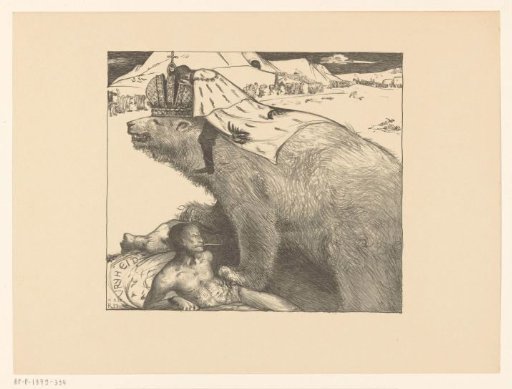 Tsar Nicholas II of Russia on the Russian Bear