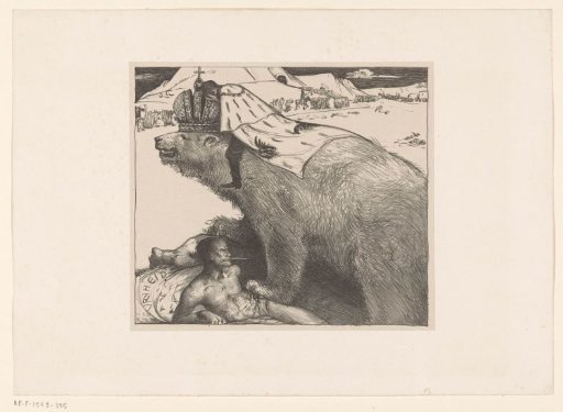 Tsar Nicholas II of Russia on the Russian Bear