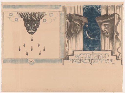 Cover design for: Wendingen, Mask Issue, 1920