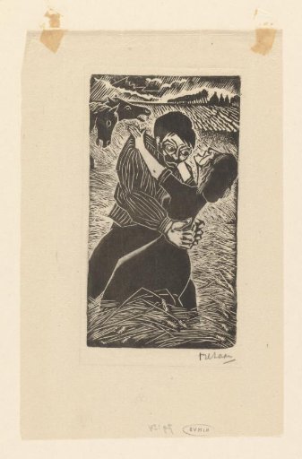 Man with his hands around the waist of a woman