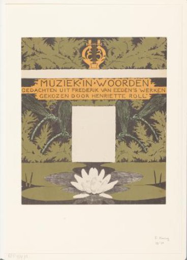 Calendar illustration for the calendar 'Music in Words, Thoughts from Frederik van Eeden's Works Chosen by Henriëtte Roll'