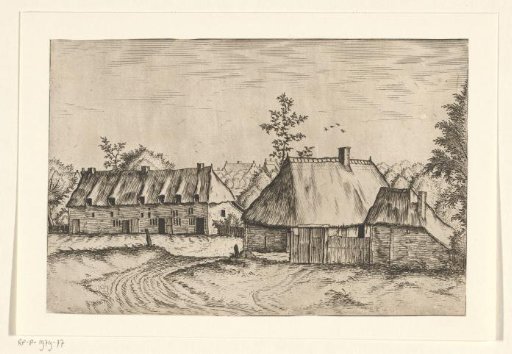 Row of Houses and a Farmhouse