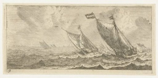 Ferryboats on a rough sea
