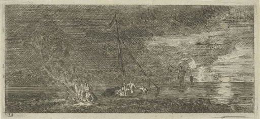 Seascape by night