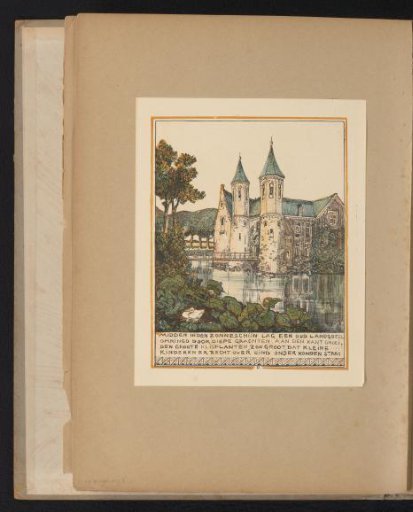 Incubating Duck by the Moat of a Castle