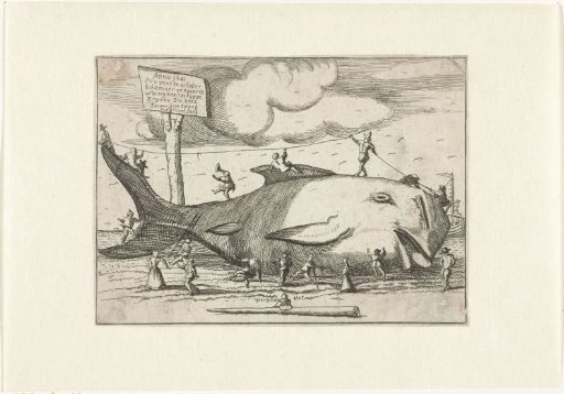 Stranded whale on the beach at Callantsoog, 4 October 1641