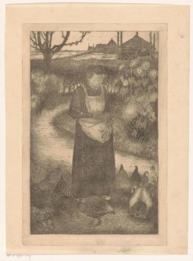 Anne Zernike Feeding the Chickens