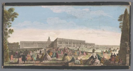 View of the Palace of Versailles seen from the garden