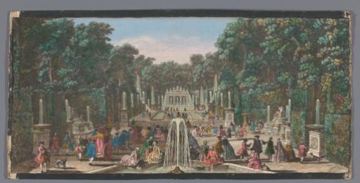 View of the Bosquet de l'Arc de Triomphe in the Gardens of Versailles