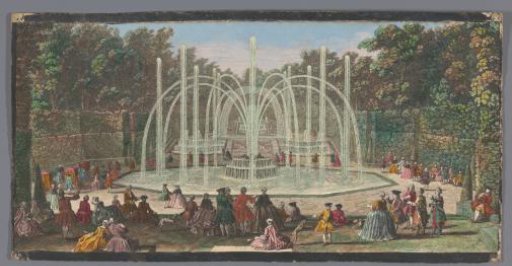 View of the Bosquet des Trois Fontaines in the Gardens of Versailles