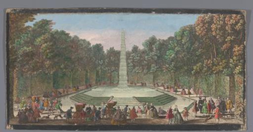 View of the Fontaine de l'Obélisque in the Gardens of Versailles