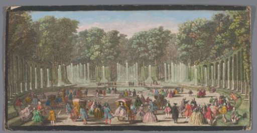 View of the Bosquet du Théâtre d'Eau in the Gardens of Versailles