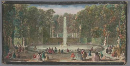 View of the Bassin des Muses in the garden of the Château de Marly