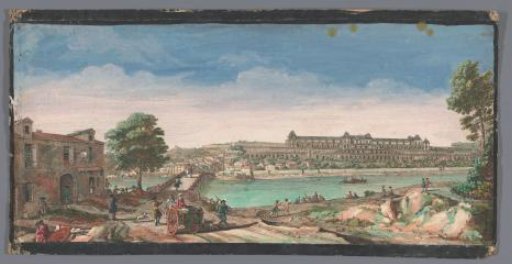 View of the village of Pecq and the new Château de Saint-Germain-en-Laye