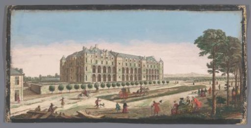 View of the Château de Madrid in Paris