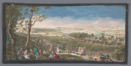 View of the countryside of Meudon from the city of Paris