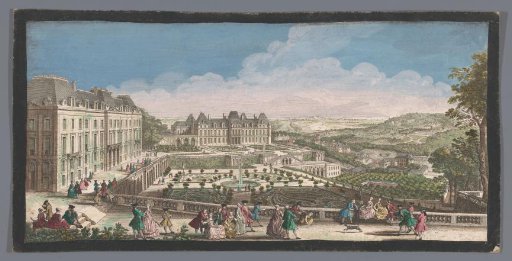 View of the parterres of the garden of the Château de Meudon