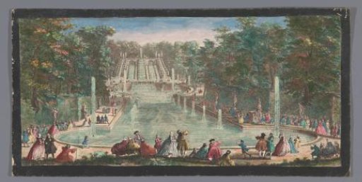 View of the cascades of the garden of the Château de Saint-Cloud