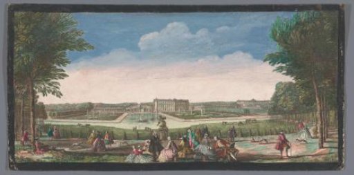 View of the Grand Canal and the water parterre of the garden of the Château de Chantilly