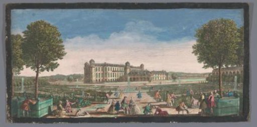 View of the parterre of the garden near the Orangery of the Château de Chantilly