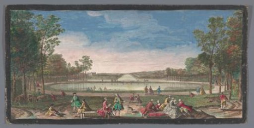 View of the Grand Canal in the garden of the Château de Chantilly