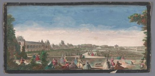 View of the garden and the Palais de Fontainebleau