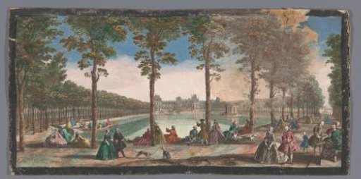 View of the pond of the garden of the Palais de Fontainebleau