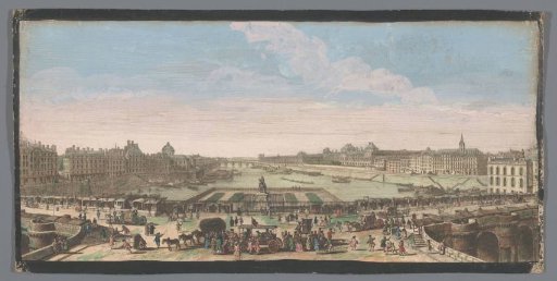 View of the Pont Neuf over the river Seine in Paris, looking towards the Pont Royal