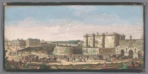 View of the Bastille and the Porte Saint-Antoine in Paris