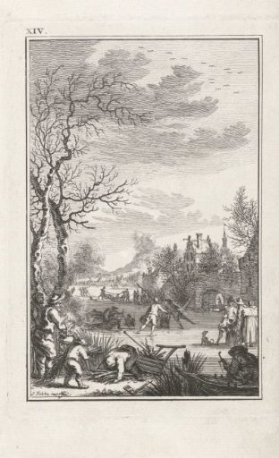 View of the Serpentine River and Queen Caroline's Temple in Kensington Gardens in London