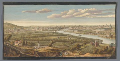 View of the city of Paris seen from the village of Chaillot