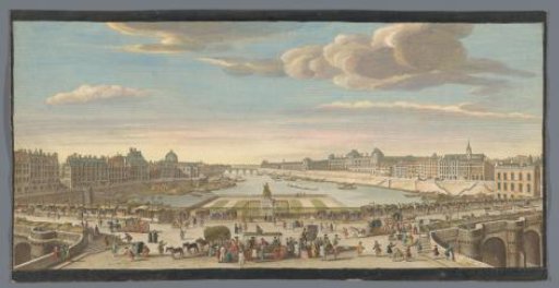 View of the Pont Neuf over the River Seine in Paris, looking towards the Pont Royal