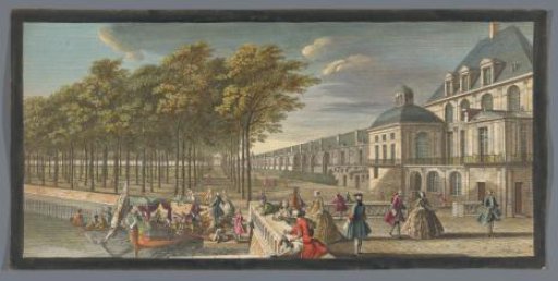 View of the Cour de la Fontaine of the Palais de Fontainebleau
