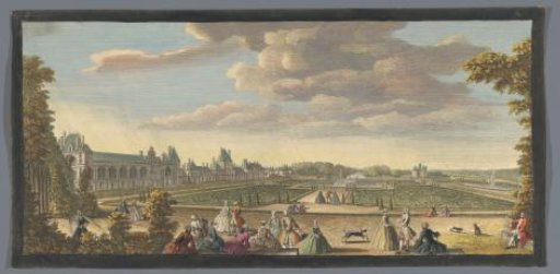 View of the garden and the Palais de Fontainebleau