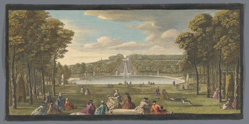 View of the cascades in the garden of the Château de Sceaux