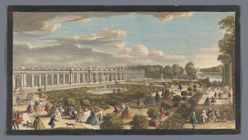 View of the Grand Trianon in the Gardens of Versailles