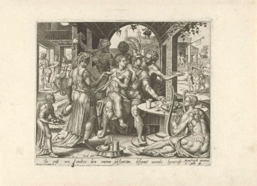 The Prodigal Son Squandering his Inheritance