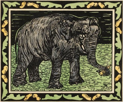 Elephant with bottle