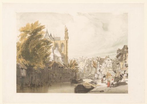 View of Rue de Rivage in Abbeville