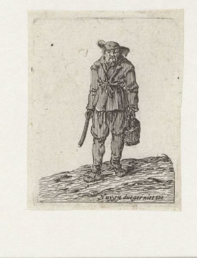 Man with a Staff and Basket